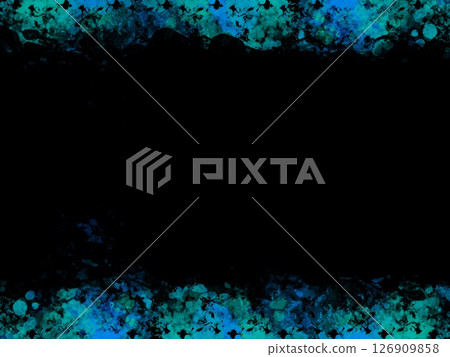 A dark background surrounded by a dirty teal haze 126909858