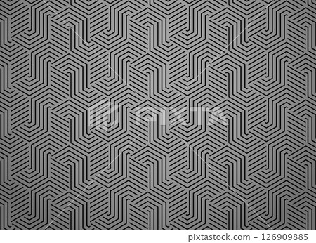 Abstract geometric pattern with stripes, lines. Seamless vector background. Gray and black ornament. Simple lattice graphic design 126909885