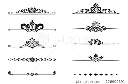 Vintage set. Floral elements for design monograms, invitations, frames, menus and labels. Graphic design of the website, cafes, boutiques, hotels, wedding invitations. Vintage set. Floral elements for design monograms, invitations, frames, menus and labels. Graphic design of the website, cafes, boutiques, hotels, wedding invitations. 126909891