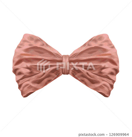 Pink ribbon made of gauze fabric / illustration material Pink ribbon made of gauze fabric / illustration material 126909964