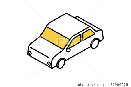 車輛圖標,簡單可愛的轎車等距線圖標 車輛圖標,簡單可愛的轎車等距線圖標 126909976