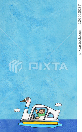 天鵝船副本空間（水彩藍天） 126910027