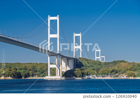 <愛媛郡>來島海峽大橋與今治海岸線的景色 126910040