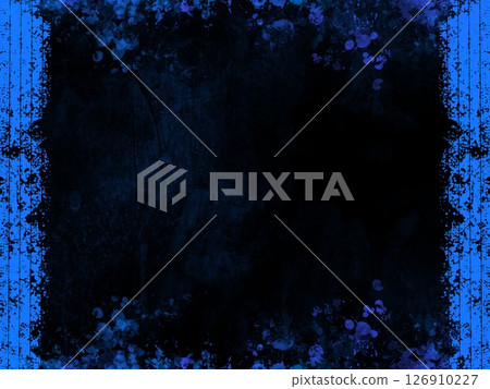 A dark black background surrounded by blue, rough vertical lines and haze A dark black background surrounded by blue, rough vertical lines and haze 126910227