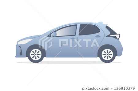 簡單的緊湊型汽車插圖 126910379