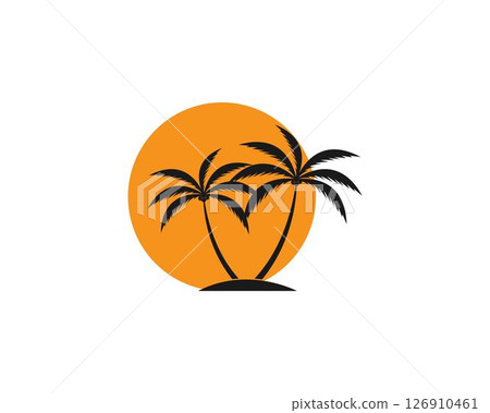 Palm tree summer logo Palm tree summer logo 126910461