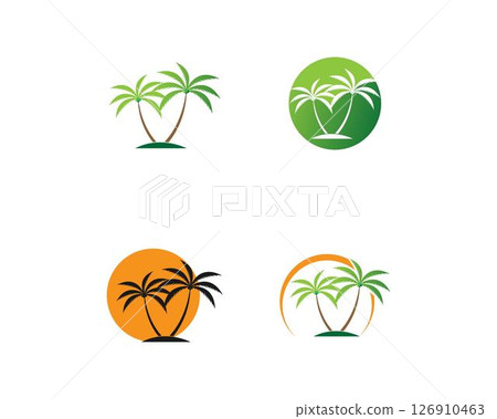 Palm tree summer logo 126910463