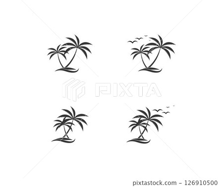 Palm tree summer logo 126910500