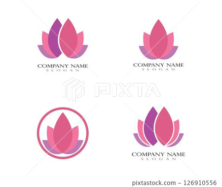 Beauty Lotus Logo Template 126910556