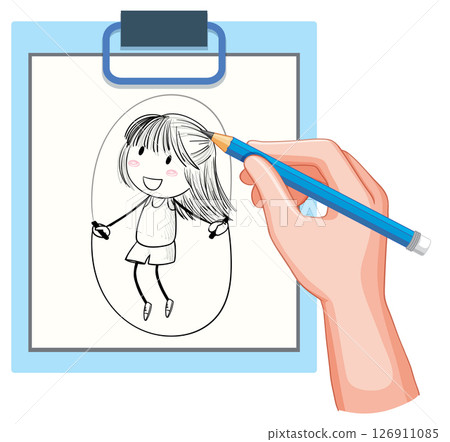 Creative Doodle on Clipboard 126911085