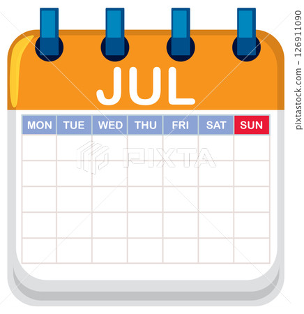 July Calendar Page Illustration July Calendar Page Illustration 126911090