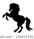 Prancing horse silhouette 126911256