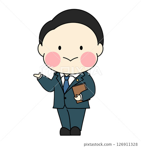 Simple and cute lawyer illustration Simple and cute lawyer illustration 126911328
