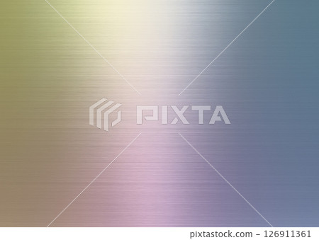 Hairline processed metal plate, shiny rainbow color gradation, background material, 126911361