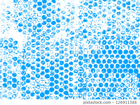 Circle, circular, polka dot, blue background, texture, illustration 126911388