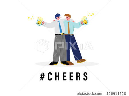 Office worker drinking beer Office worker drinking beer 126911528