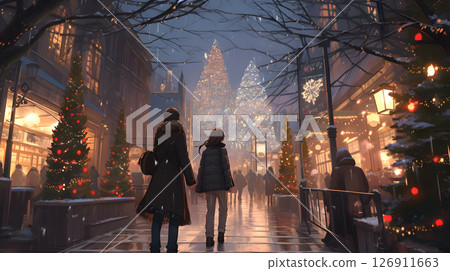 城市裡的聖誕風景 城市裡的聖誕風景 126911663