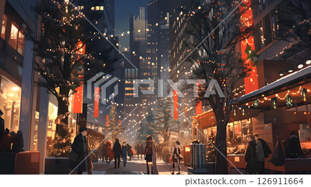 城市裡的聖誕風景 城市裡的聖誕風景 126911664