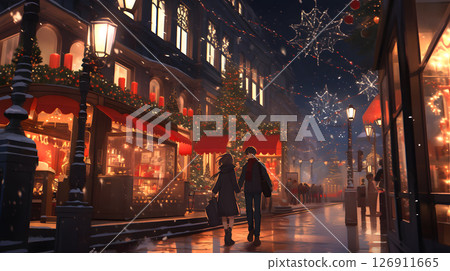 城市裡的聖誕風景 城市裡的聖誕風景 126911665