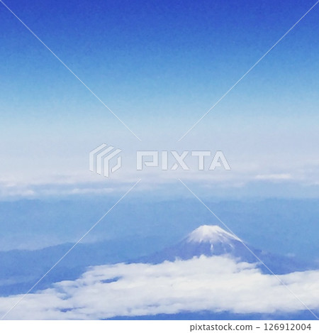 Fuji seen from an airplane 126912004