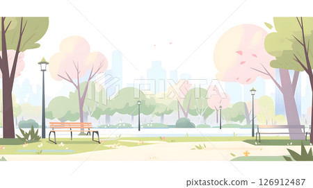 公園的例證 126912487