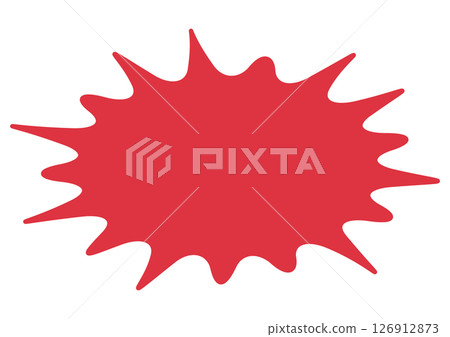 A punk frame with jagged edges like red blood stains 126912873