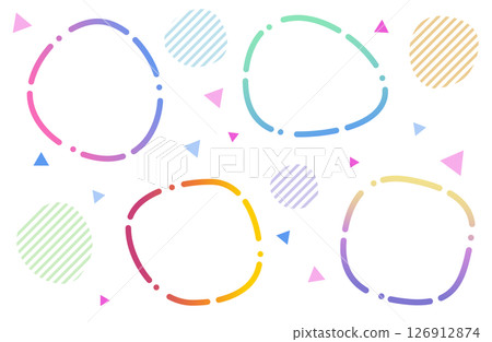 Pop colorful fluid shapes Futuristic design Stripes and gradients 126912874