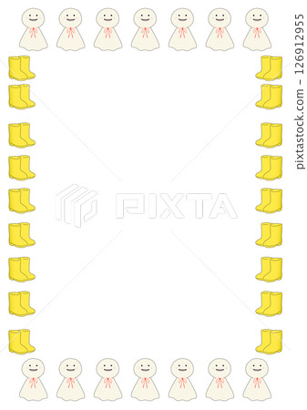 Teru Teru Bouzu and Yellow Boots Frame (Vertical) 126912955