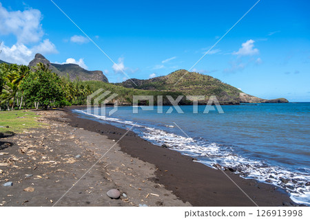 Remote beach in Hakaui Bay, Nuku Hiva, Marquesas Islands, French Polynesia Remote beach in Hakaui Bay, Nuku Hiva, Marquesas Islands, French Polynesia 126913998
