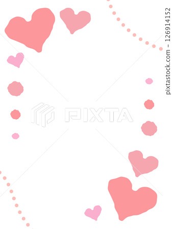 粉紅色手繪心形圖案框架背景 粉紅色手繪心形圖案框架背景 126914152