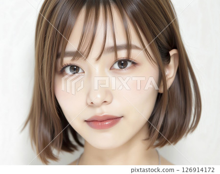 Beautiful woman with beautiful skin AI generated image 126914172