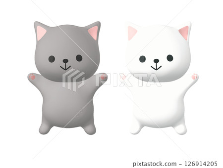 White and Gray Cat Illustrated (Transparent PNG) White and Gray Cat Illustrated (Transparent PNG) 126914205