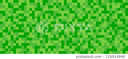 Pixel grass seamless pattern. Pixelart computer block texture. Digital green grass pattern. Game style squared background. Vector illustration isolated on white background Pixel grass seamless pattern. Pixelart computer block texture. Digital green grass pattern. Game style squared background. Vector illustration isolated on white background 126914840