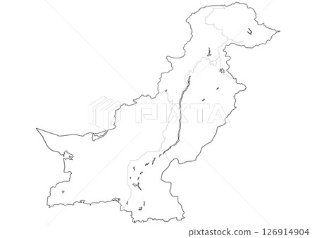 Blank map of Pakistan 126914904
