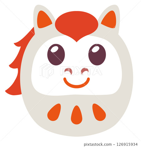 Cute Daruma doll for the Year of the Horse Cute Daruma doll for the Year of the Horse 126915934