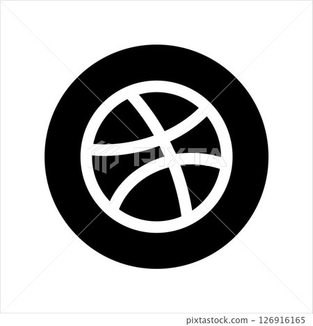 Vinnytsia, Ukraine - May 1, 2023. Dribbble logo illustration. popular social media icon. Basketball symbol. Premium quality. Editorial vector 126916165