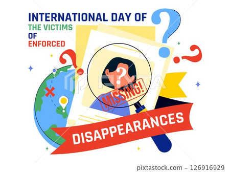 International Day of the Victims of Enforced Disappearances Vector Illustration on August 30 Featuring a Missing Person or Lost People in a Background International Day of the Victims of Enforced Disappearances Vector Illustration on August 30 Featuring a Missing Person or Lost People in a Background 126916929