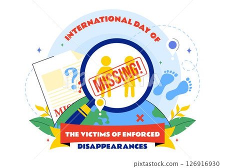 International Day of the Victims of Enforced Disappearances Vector Illustration on August 30 Featuring a Missing Person or Lost People in a Background 126916930