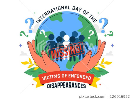 International Day of the Victims of Enforced Disappearances Vector Illustration on August 30 Featuring a Missing Person or Lost People in a Background International Day of the Victims of Enforced Disappearances Vector Illustration on August 30 Featuring a Missing Person or Lost People in a Background 126916932