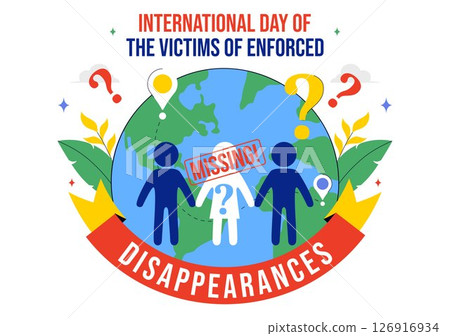 International Day of the Victims of Enforced Disappearances Vector Illustration on August 30 Featuring a Missing Person or Lost People in a Background International Day of the Victims of Enforced Disappearances Vector Illustration on August 30 Featuring a Missing Person or Lost People in a Background 126916934