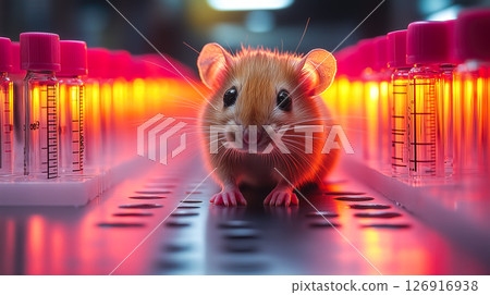 Rats in a lab are part of an experiment. The concept emphasizes scientific research and the ethical considerations of animal testing. Generative AI. 126916938