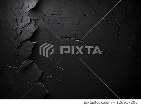 Black cracked wall 126917206