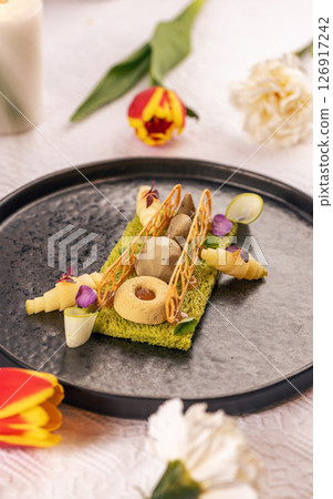 Restaurant festive menu 126917242