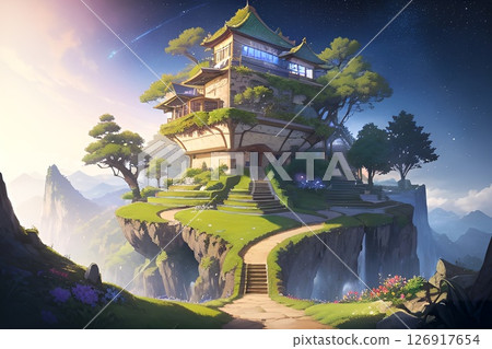 遊戲背景：懸崖上的隱士之家場景 126917654