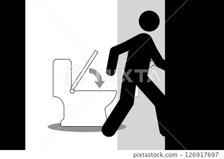 Automatic toilet lid that opens and closes 126917697