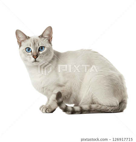 Cute cat with transparent background 126917715