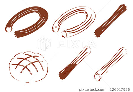 油條與甜瓜麵包手繪插畫集 油條與甜瓜麵包手繪插畫集 126917936