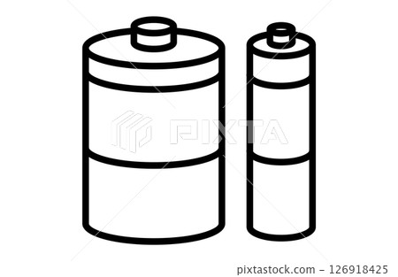 電池圖示向量插圖簡單線條畫 126918425