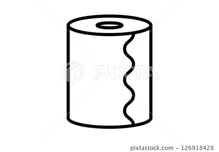 衛生紙圖示向量插圖簡單線條畫 衛生紙圖示向量插圖簡單線條畫 126918428