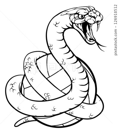 Snake Volleyball Ball Mascot 126918512